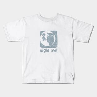 Night Owl Grey Kids T-Shirt